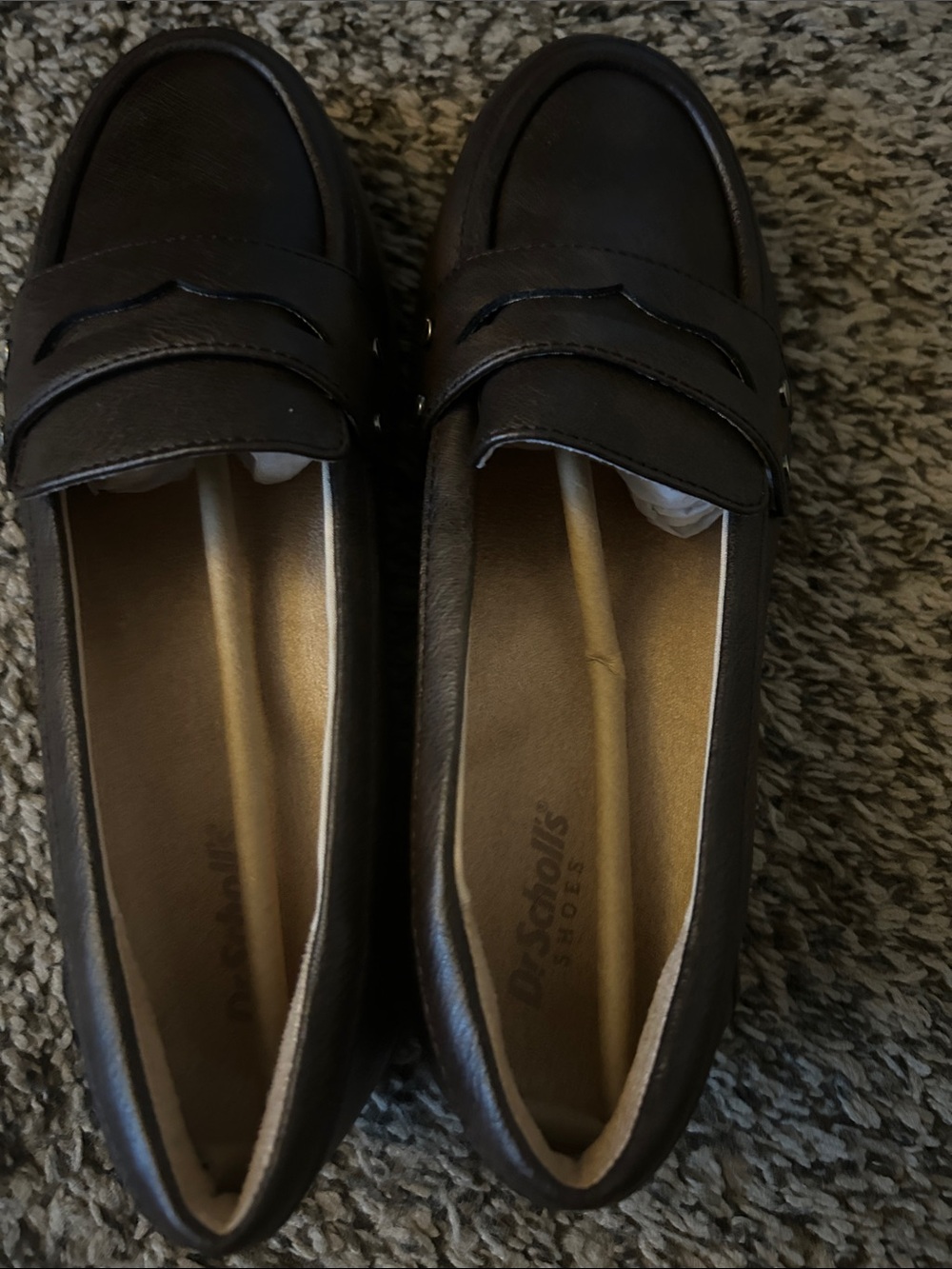 Dr. Scholl's Women's Dark Brown Leather Penny Loafers